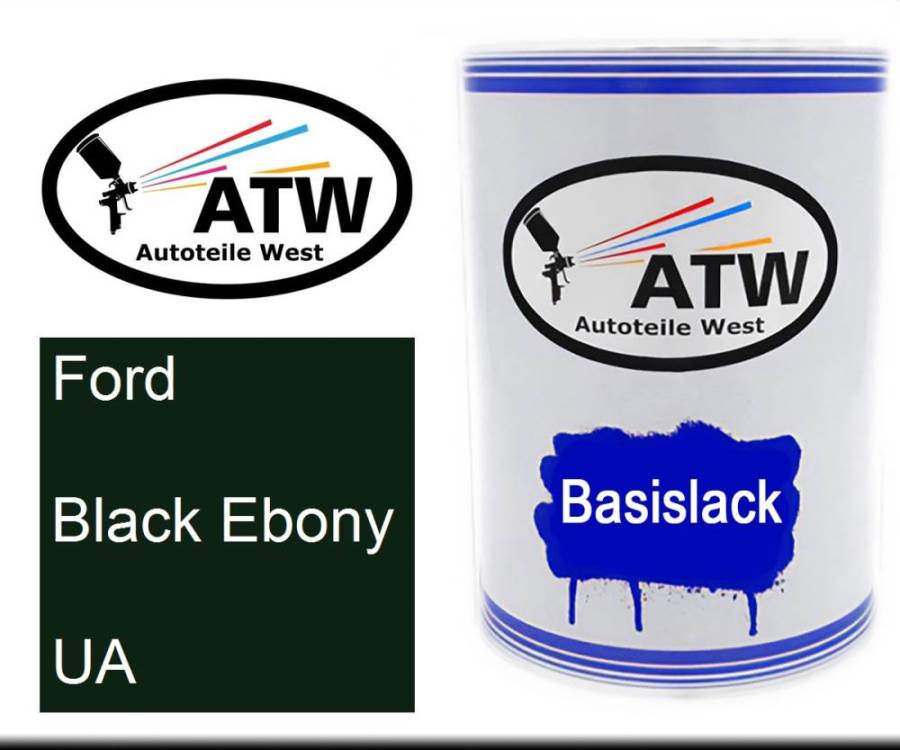 Ford, Black Ebony, UA: 500ml Lackdose, von ATW Autoteile West.